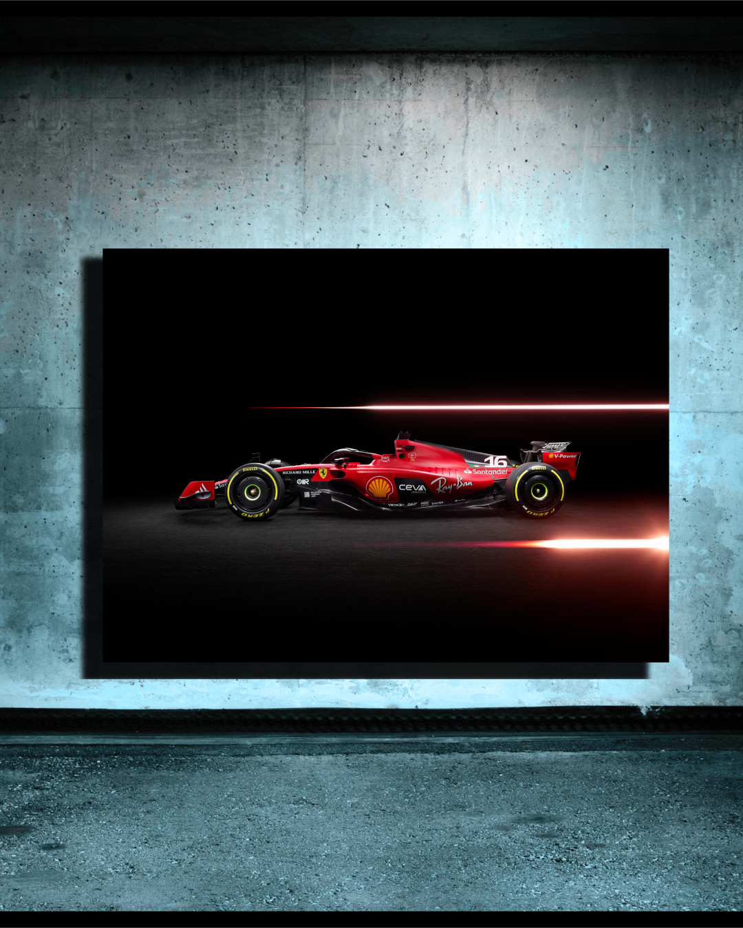 Ferrari F1 Neon Poster