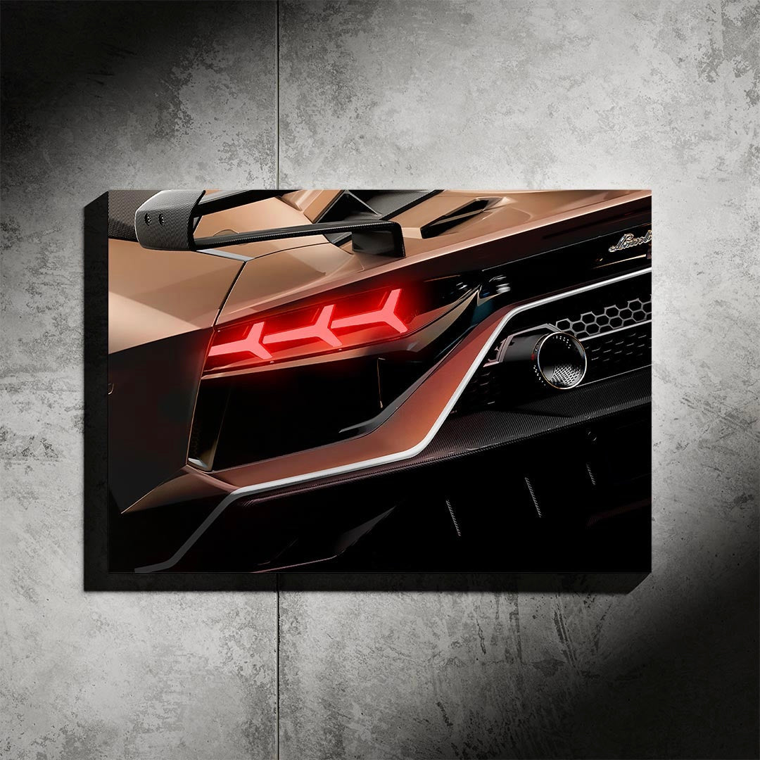 Lamborghini Aventador SVJ Neon poster