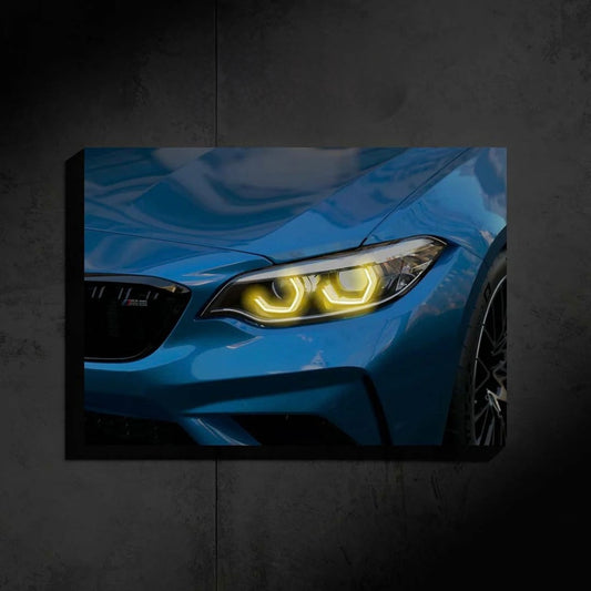 BMW M2 Competition Neon Poster