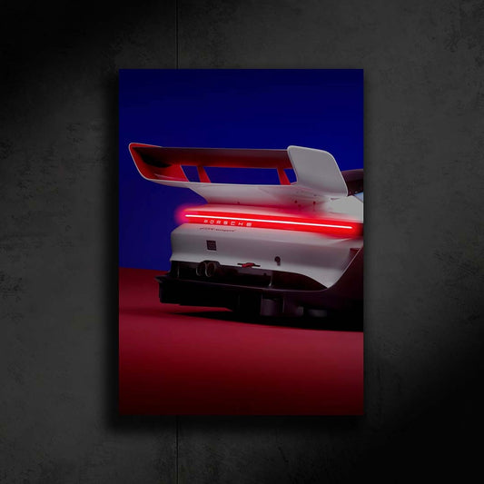 Porsche 911 GT3 R Neon Poster