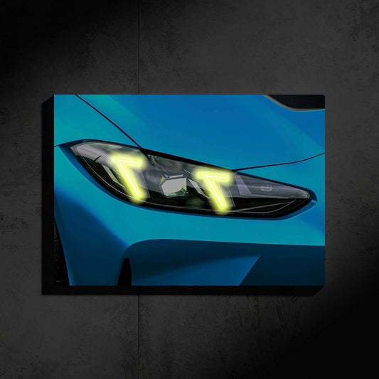 BMW M4 CS Neon Poster