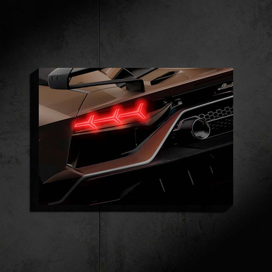 Lamborghini Aventador SVJ Neon poster