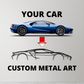 Custom Car Silhouette Metal Wall Art