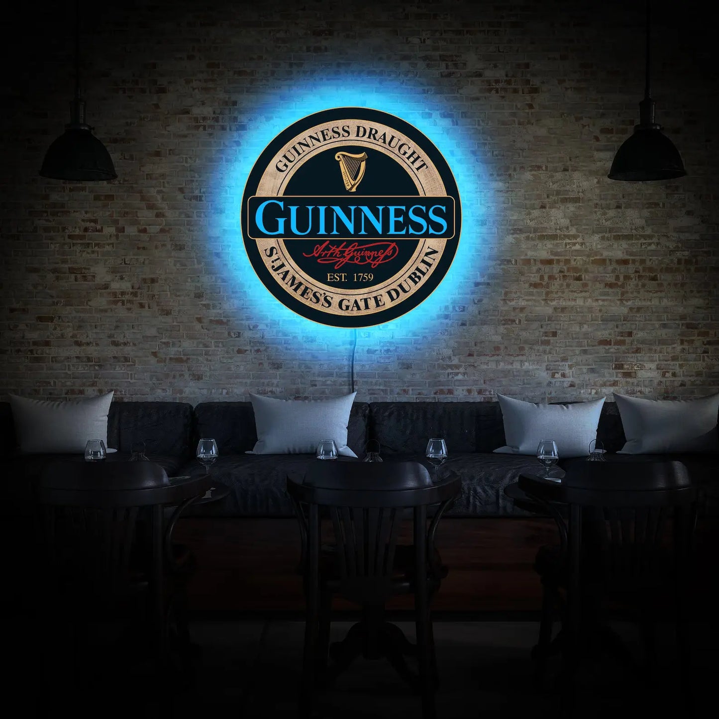 Guinness Multicolour Backlit Sign