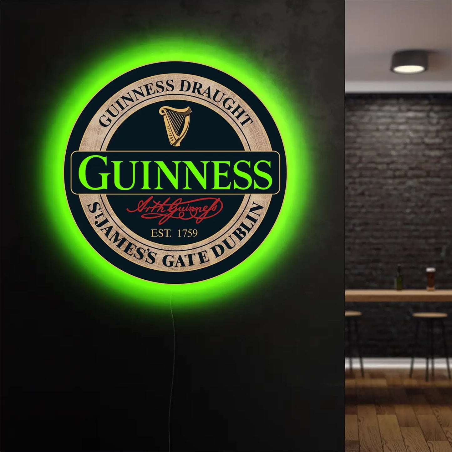 Guinness Multicolour Backlit Sign