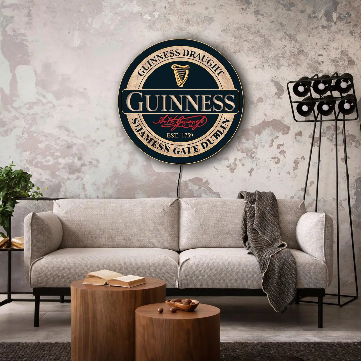 Guinness Multicolour Backlit Sign