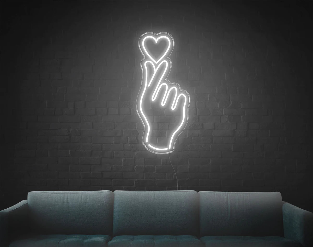 "Hand Heart UWU" Neon Sign