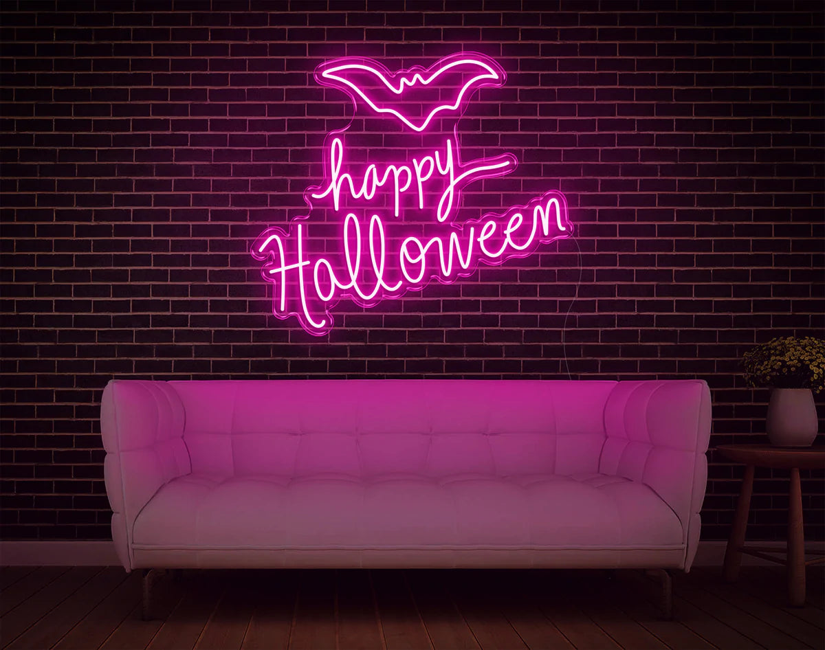 "Happy Halloween" Neon Sign