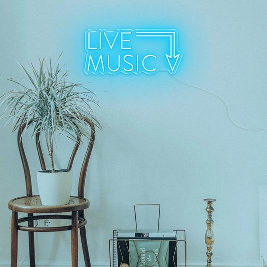 "Live Music" Neon Sign
