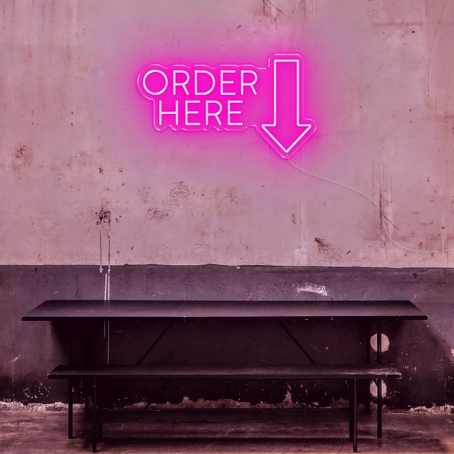 "Order Here" Neon Sign