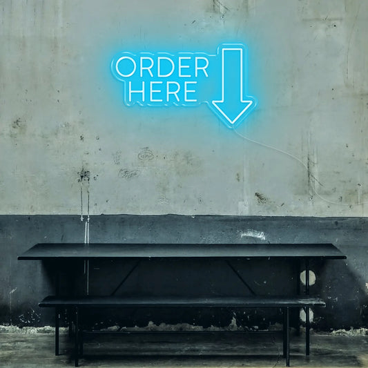 "Order Here" Neon Sign