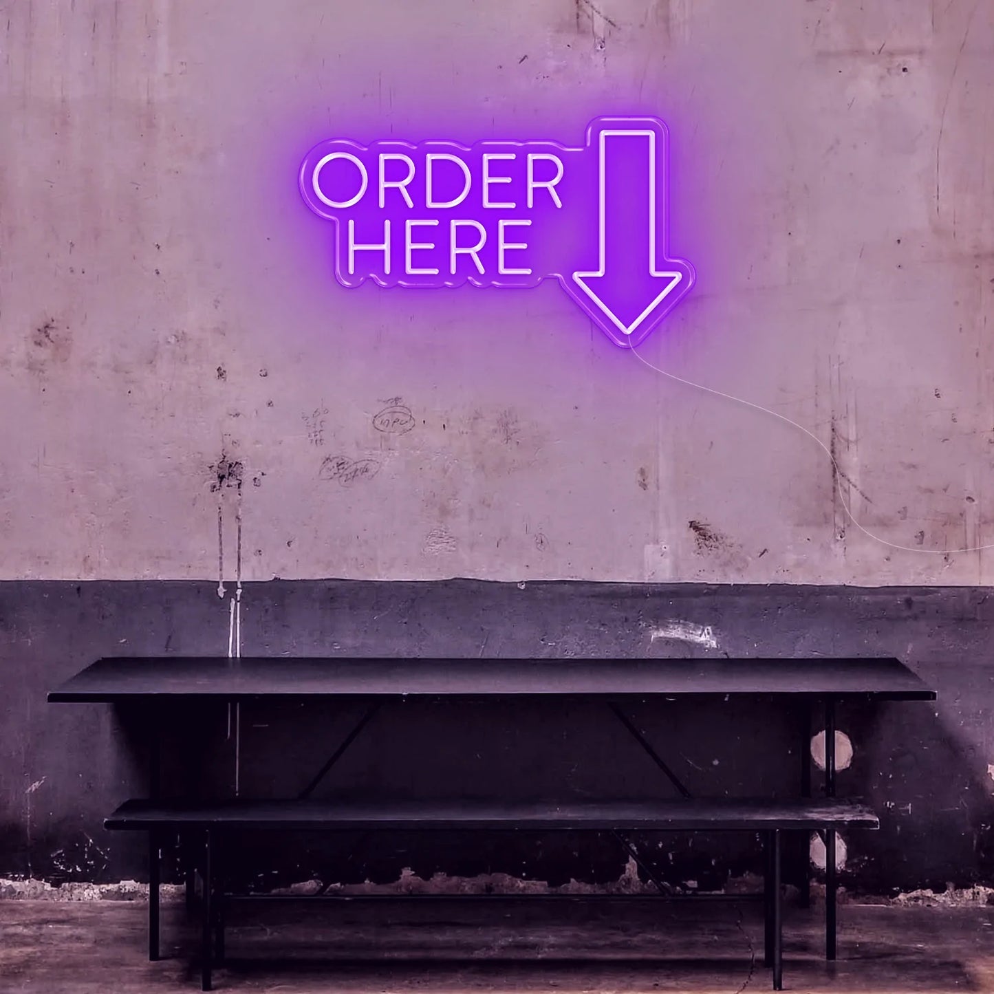 "Order Here" Neon Sign