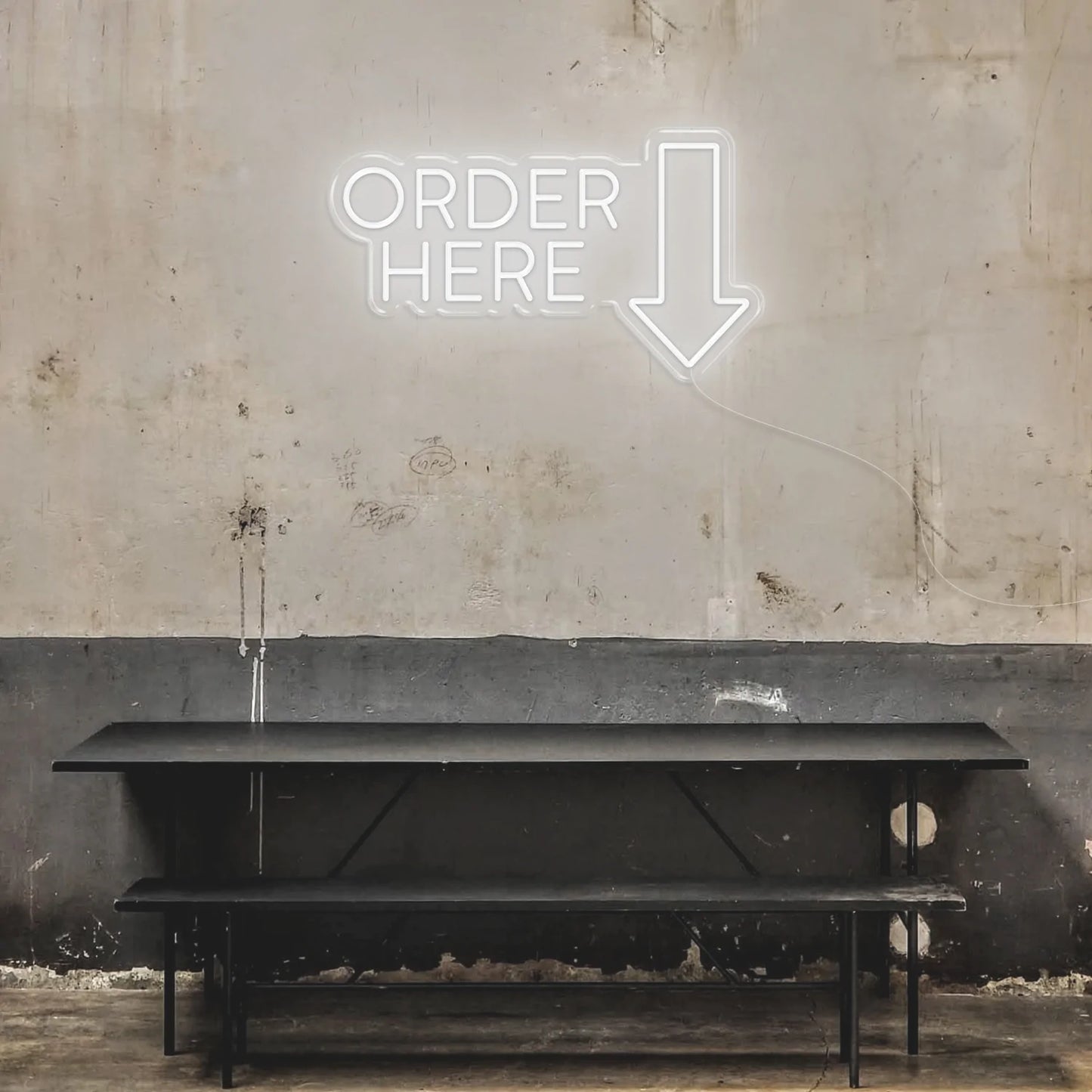 "Order Here" Neon Sign